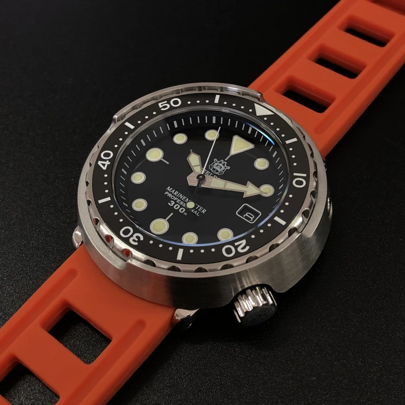 Steeldive SD1975 Черный Циферблат Керамическая рамка 30ATM 300 м Водонепроницаемый Нержавеющая Сталь NH35 Tuna Dive Watch - Цвет: NO.6