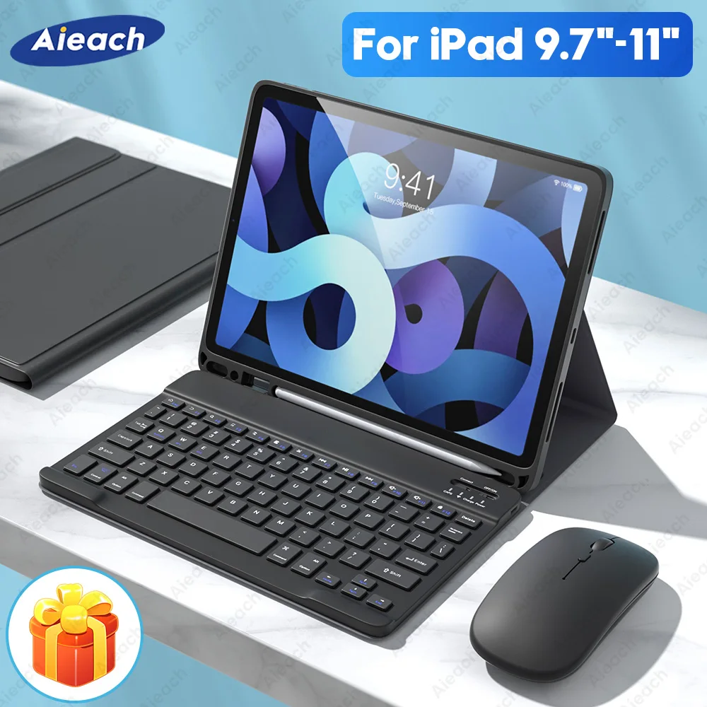 Купить AIEACH тачпад мышь клавиатура чехол для iPad Air 4 3 2 1 Pro 11 10 5 9 7 2020 2021 8th 7th 6th 5th поколение  | Чехлы для планшетов и электронных книг (1005002388562476)
