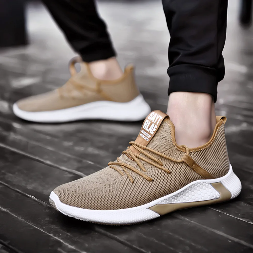 Hsu Popular Spring Autumn Men Running Shoes Men's Fashion Casual Breathable Sport Sneakers Lace Up Кроссовки | Спорт и