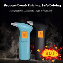 Alcohol-Tester Mouthpieces-Police Analyzer Digital New with 4pcs Alert Device Lcd-Display
