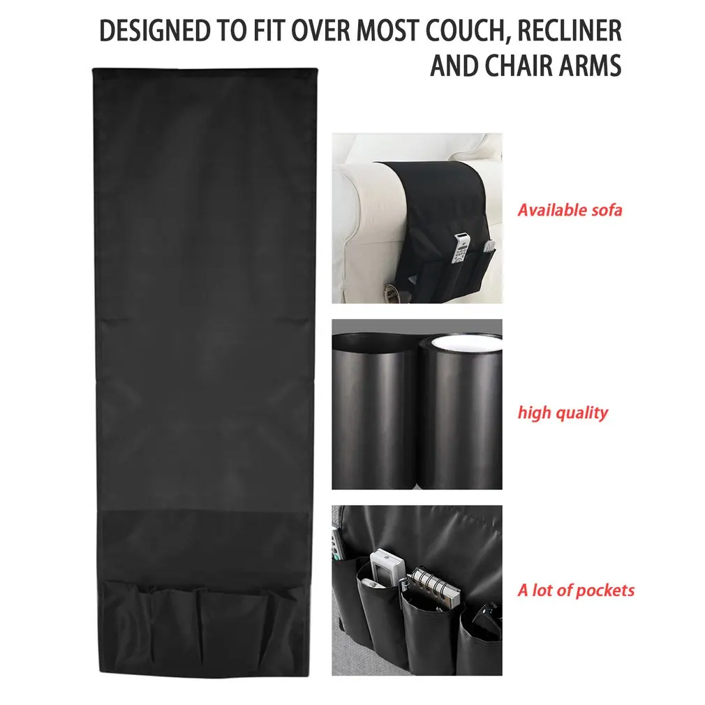 6 Pockets Sofa Handrail Couch Armrest Arm Rest Organizer Remote Control Holder Bag On TV Sofa Corrimao Braco Resto sofa armrest organizer