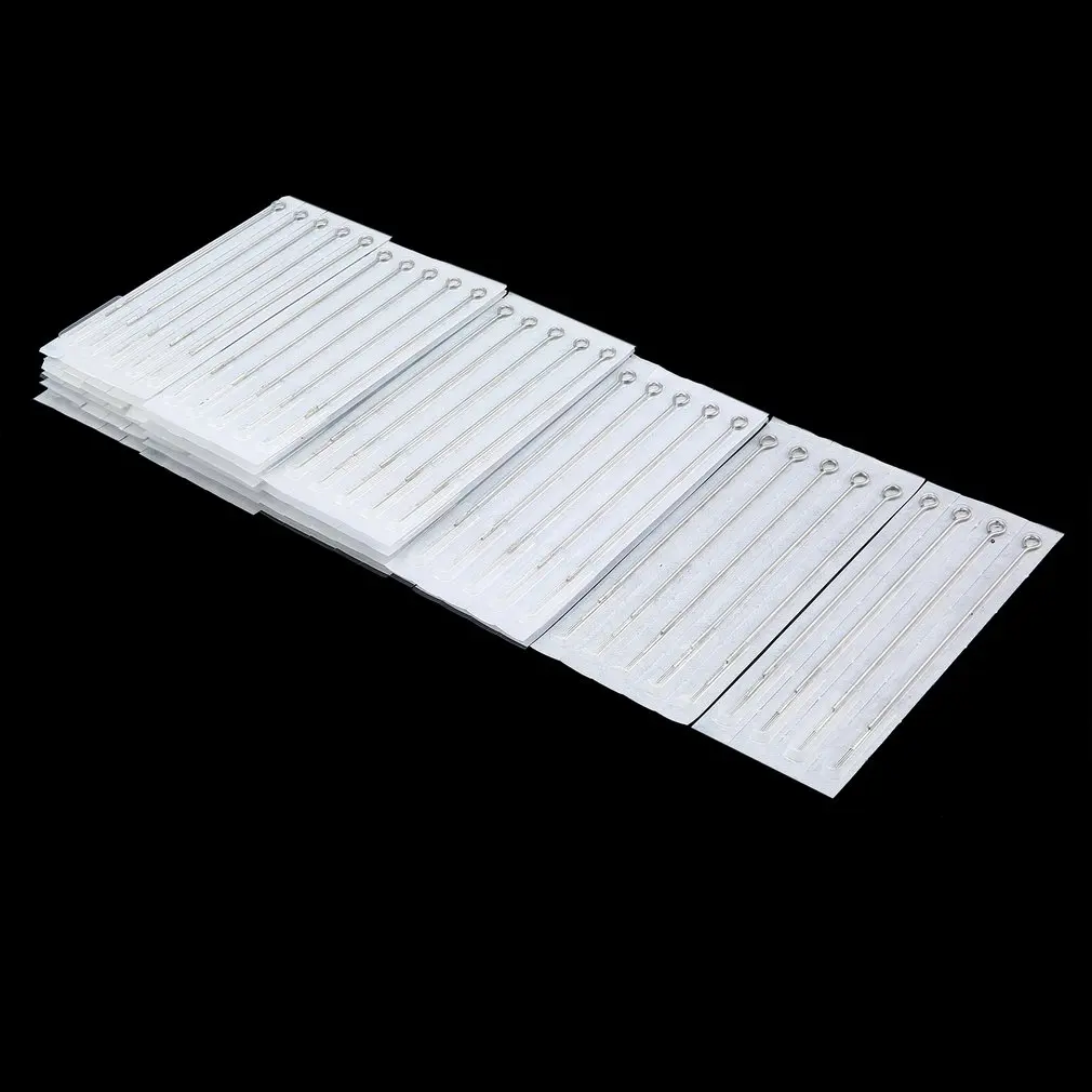 

100Pcs Disposable Tattoo Needles Mix Sizes Sterile Tattoo Needle Set For Makeup Tools 1RL 3RL 5RL 3RS 5RS 5M1 5F