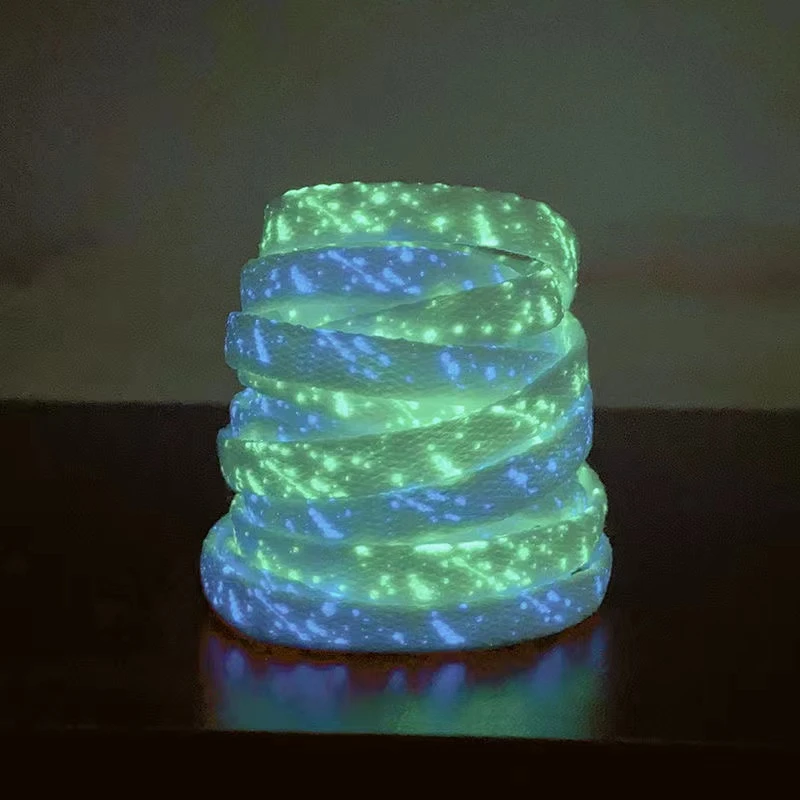 New Luminous Shoe Laces Glowing Fluorescent Shoelaces For Sneakers Flat