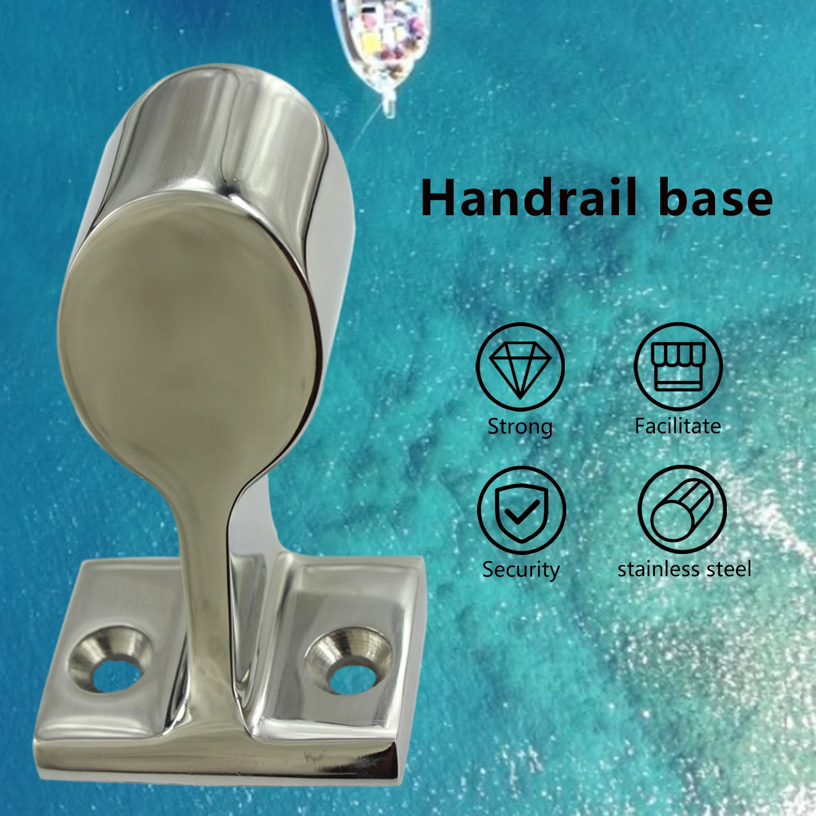 22/25mm Boat Hand Rail Fitting Stainless Steel Marine Hand Rail