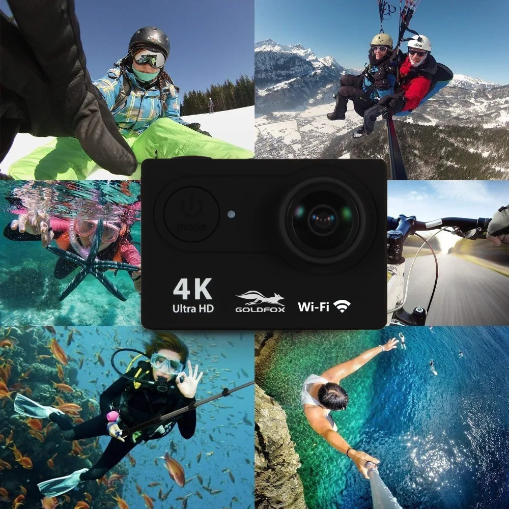 H9 Ultra HD 4K экшн-камера WiFi 2,0 lcd 12MP 170 широкоугольная Водонепроницаемая профессиональная спортивная камера для экстремальных видов спорта