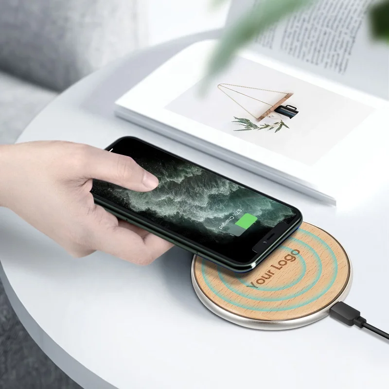 Bamboo Mobile Phone Holder and Wireless Charger