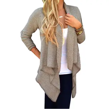 

Stylish Ladies Women Loose Casual Knit Cardigan Jacket Irregular Sweater Tops Coat Sweatercoat