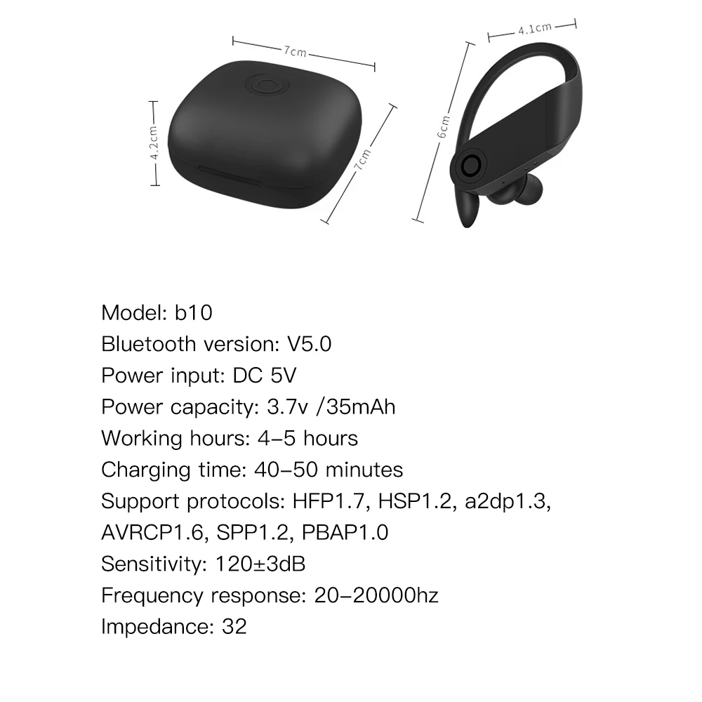 TWS беспроводные Bluetooth наушники 5,0, сенсорные наушники с крючком, наушники с зарядным устройством, микрофоном для Iphone, Android, Xiaomi, huawei, samsung