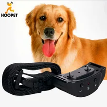 Hoopet ошейник для собак с защитой от кора, автоматическая вибрация, шок, тренировочный стоп, лай, удерживающий кора, кожаный поводок, Прямая поставка