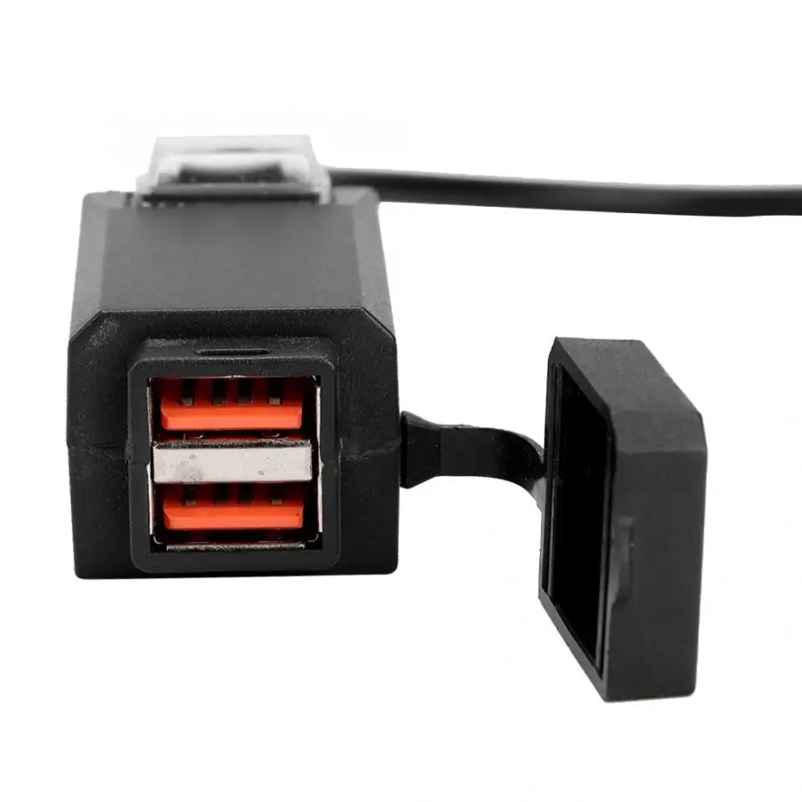 Зажигалка led мотоцикл универсальное быстрое зарядное устройство двойной USB 9-12 В адаптер питания водонепроницаемые автомобильные аксессуары