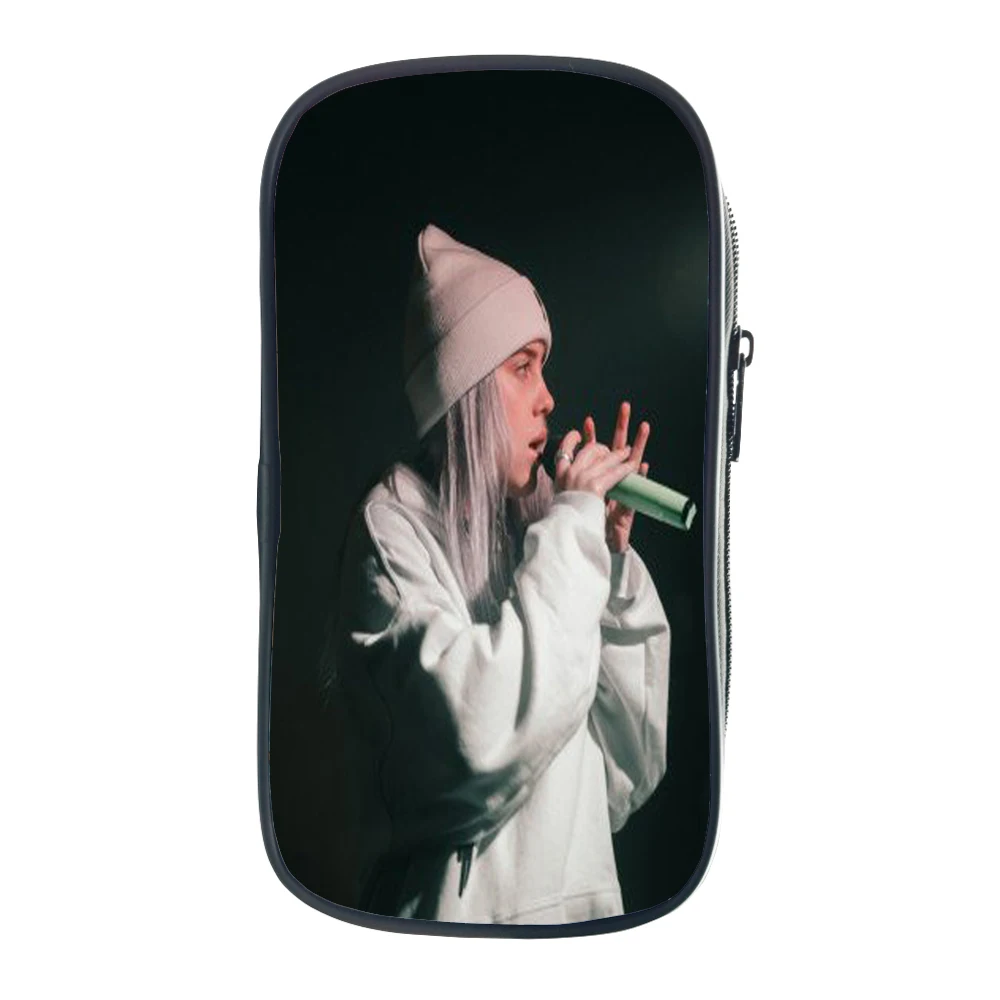 Новая популярная сумка для ручек Billie Eilish, классный чехол для карандашей для подростков, сумка для канцелярских принадлежностей с суперзвездами, Студенческая коробка для карандашей, детский держатель для карандашей, подарок - Цвет: 8
