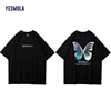 YESMOLA Streetwear Tees Shirts Butterfly Print Short Sleeve Casual Tshirts Hip Hop Harajuku Short Sleeve Loose T-Shirts Tops 1