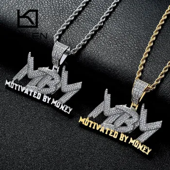 

KALEN Trendy Letter MBM Gold/ Copper Pendant With Stainless Steel Link Chain Choker For Women Men Unisex Necklaces Jewelry