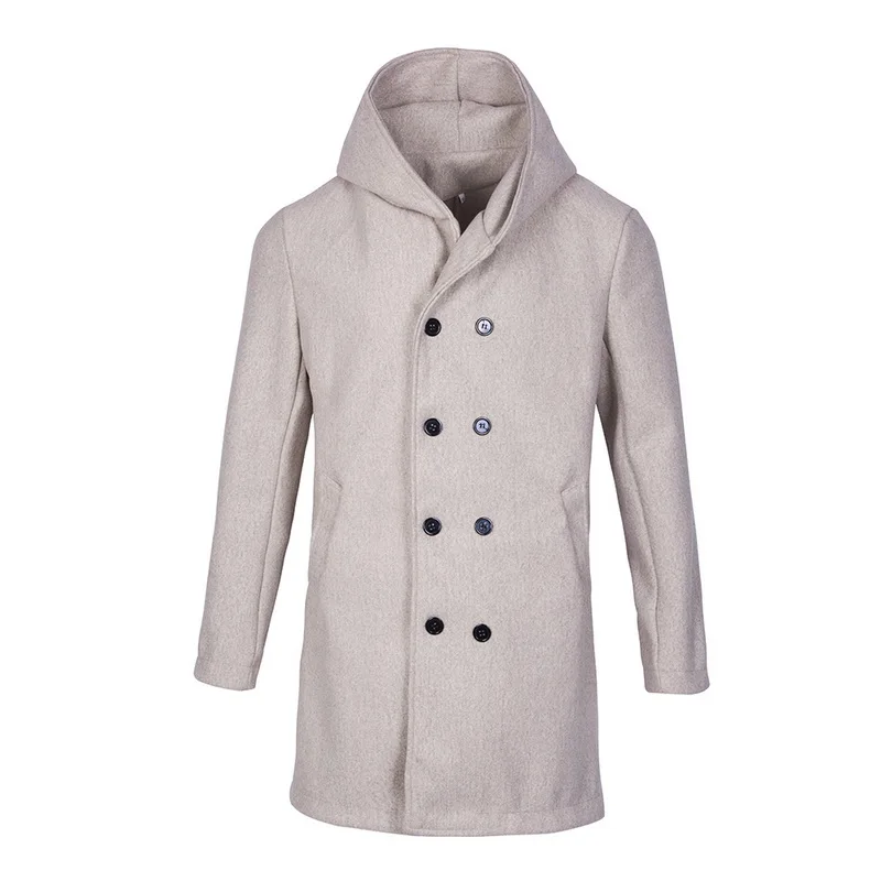 Vertvie, зимний Тренч, Мужская ветровка с капюшоном, Повседневная тонкая длинная куртка, Мужская однотонная Готическая накидка, пальто размера плюс 3XL, одежда