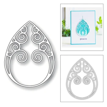 

2020 New Decoration Oval Background Lace Embossing Metal Cutting Dies For Cut Making Greeting Card Paper Scrapbooking No Stamps