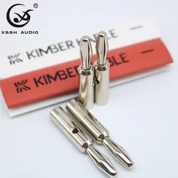 

8pcs American Campbell speaker plug/horn plug/banana end/welding type/two thermoplastic tubes