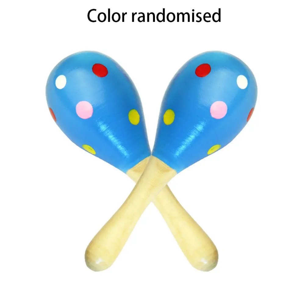 

1Pc 12x4cm Infant & Toddlers Wood Sand Hammer Wooden Maraca Rattles Sand Hammer Kids Musical Party Favor Child Baby Shaker Toy