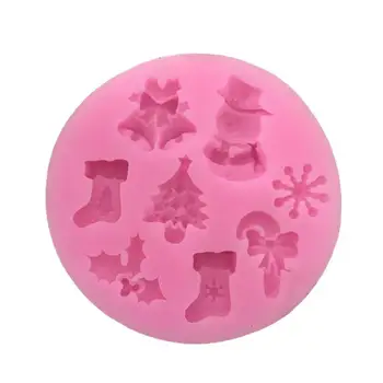 

Christmas Tree Snowman Bell Sock Cake Mold Fondant Silicone Mold Kitchen Baking Chocolate Pastry Candy Decoration Tools