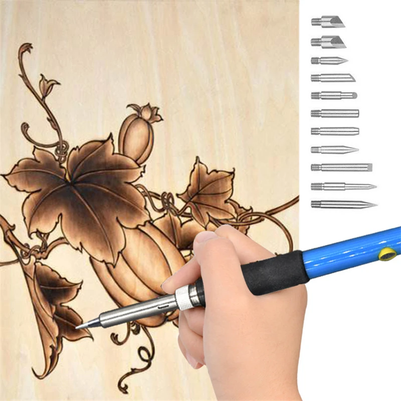 71PCS Wood Burning Kit Woodburning Tools with Adjustable Temperature  Soldering Pyrography Wood Burning Pen, Wood Burner