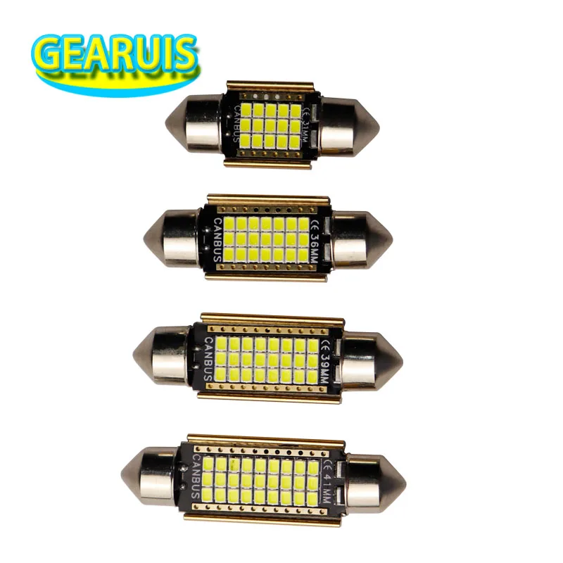 

100 шт. купольный светильник Festoon C5W Canbus 15 21 24 27 2016 чипы 31 мм 36 мм 39 мм 41 мм светодиодный светильник для чтения автомобильный внутренний купольный светильник 12 В
