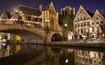 

Belgium nightscape bridges bruges PP378 fabric poster custom print for wall decor room decor home decoration (frame available)