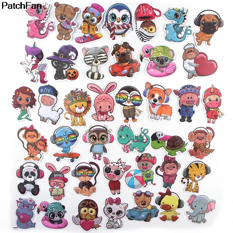 12 компл. Patchfan 41 шт. животный мир для DIY скрапбукинга альбом багаж ноутбук телефон ноутбук трафарет Водонепроницаемая наклейка A2633
