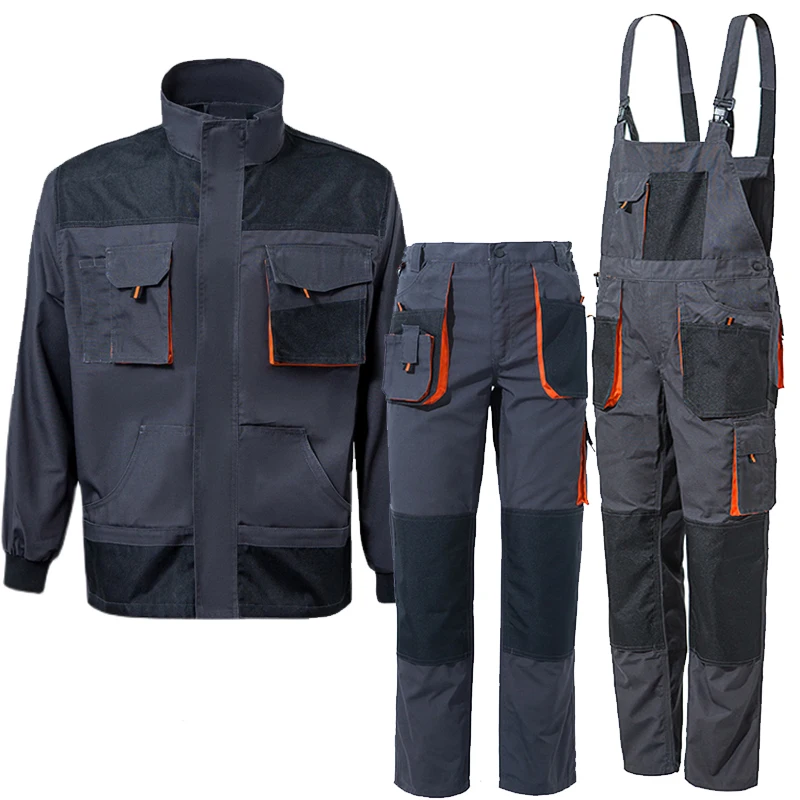 Men&rsquo;s Work Bib and Brace Overall with Pockets Carpenters Work Overall Workwear Jacket Pants