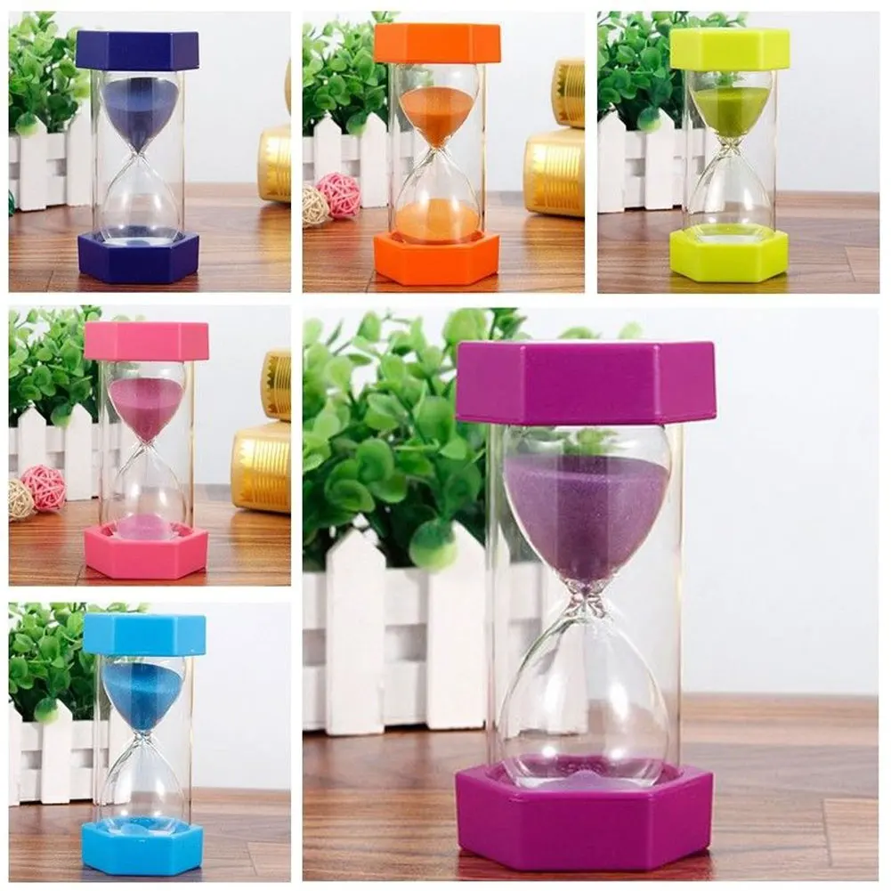 aeProduct.getSubject() Hexagonal Drop Resistance Hourglass 5/10/15/mins Kid Gift Household Sandglass Game Sand Timer Desktop Ornaments Sand Clock