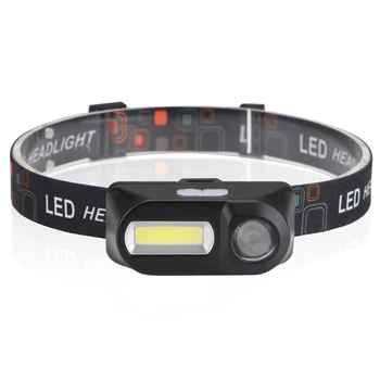 

Mini Waterproof Xpe Cob Led 6-Mode Headlight head light lamp Usb Rechargeable Head Light Lamp Flashlight For Outdoor