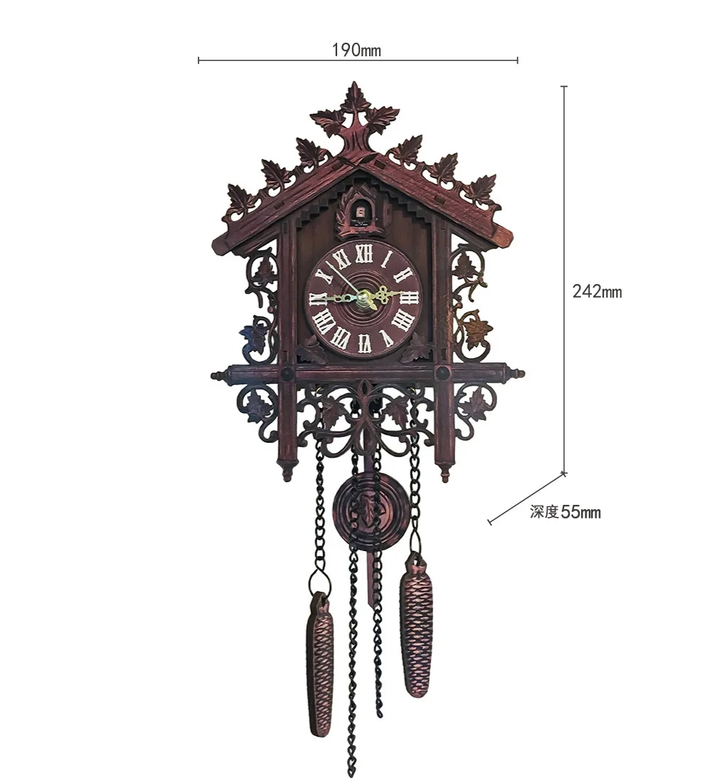 Часы Cuckoo, настенные, домашний декор, винтажное украшение для дома, для гостиной, настенные, подвесные, деревянные часы, механизм Duvar Saati, подарок, FZ496