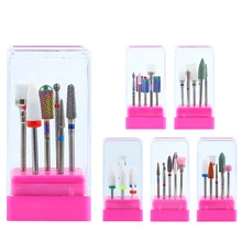 7 шт. профессиональная практичная дрель для ногтей керамика Вольфрамовая сталь Сплав биты Шлифовальная головка для ногтей KG66