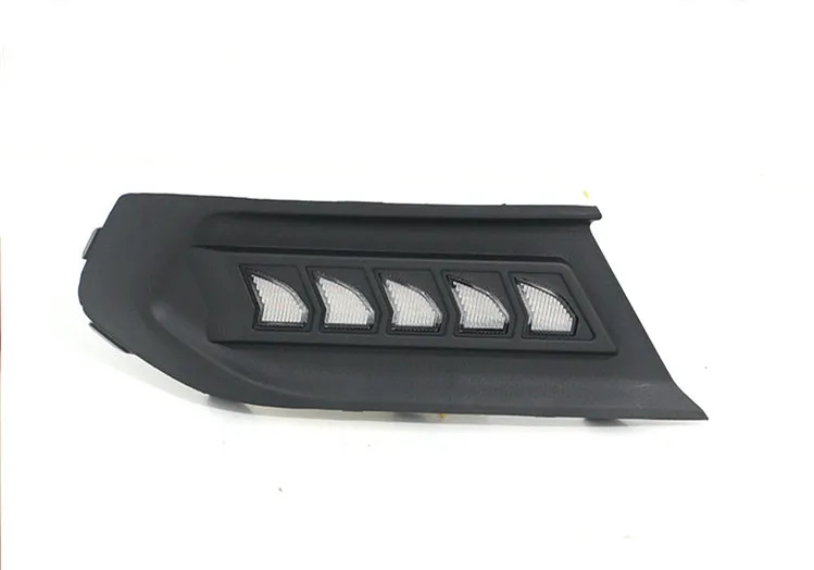 EOsuns led drl дневные ходовые огни для Ford escort с динамическим движущимся желтым сигналом поворота