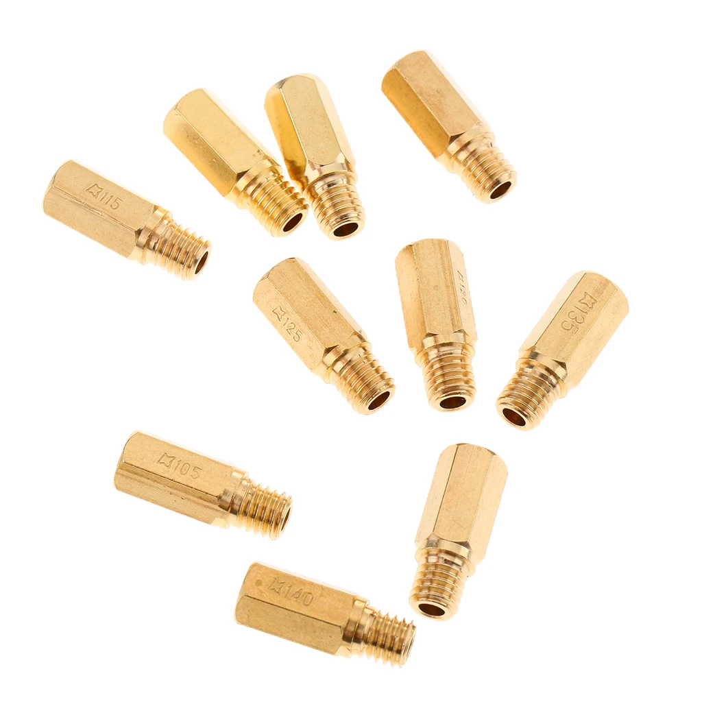 10Pcs Solid Carburetor Main Jet for PWK KOSO KEIHIN OKO 100 105 108 110 115 120 125 130 135 140