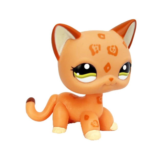 LPS CAT rare Littlest pet shop cute toys standing short hair cat original  kitten husky puppy dog fox animal old bobble head toys