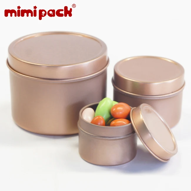 6 Colors Deep Round Tinplate Boxes with Slip Lid mimipack Exclusive Set of 24 Packaging Gifted Tin Cans | Дом и сад