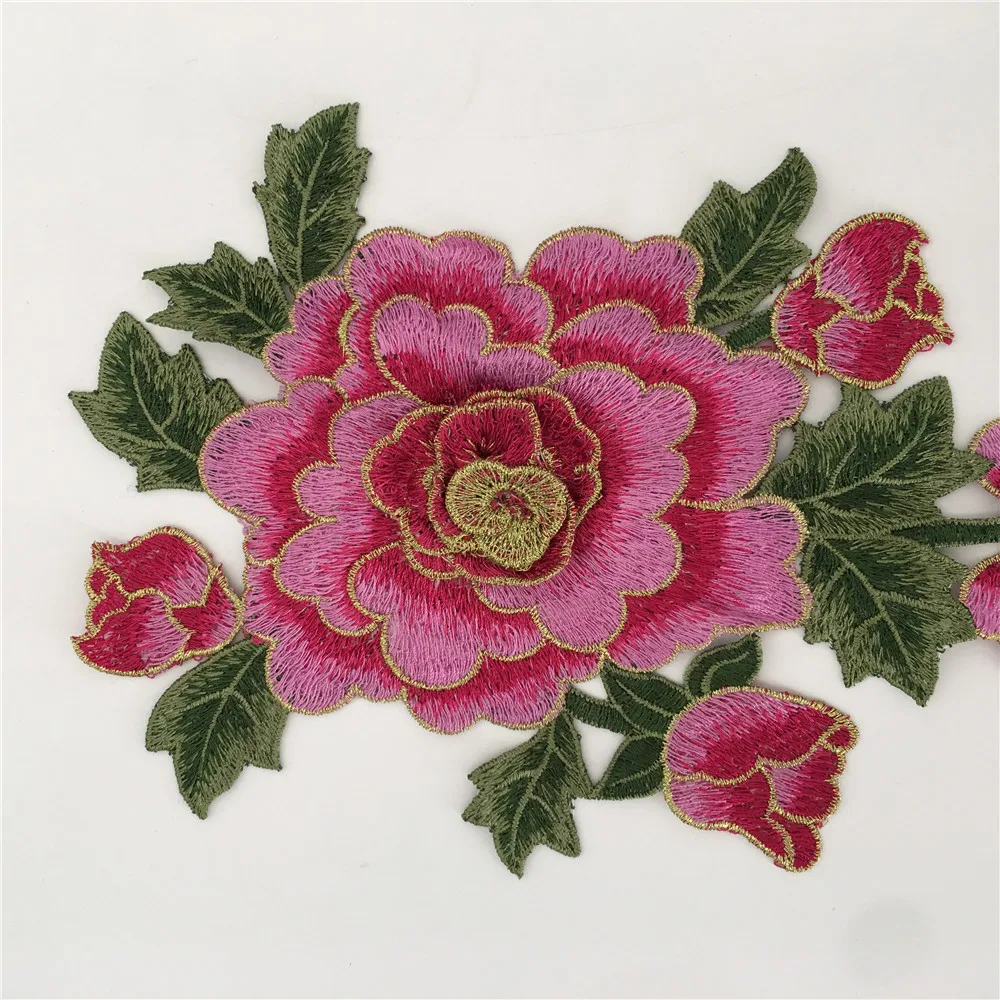 Lace Fabric 3D flower Embroidery Polyester Lace fabric lace and ornaments Sewing DIY Lace Collar Dresses Needlework Accessories