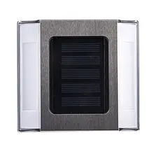 ICOCO Stainless Steel Solar Powered 2-LED Spike Lamp Waterproof Outdoor Road Dock Path Ground Light for Stairs Driveway