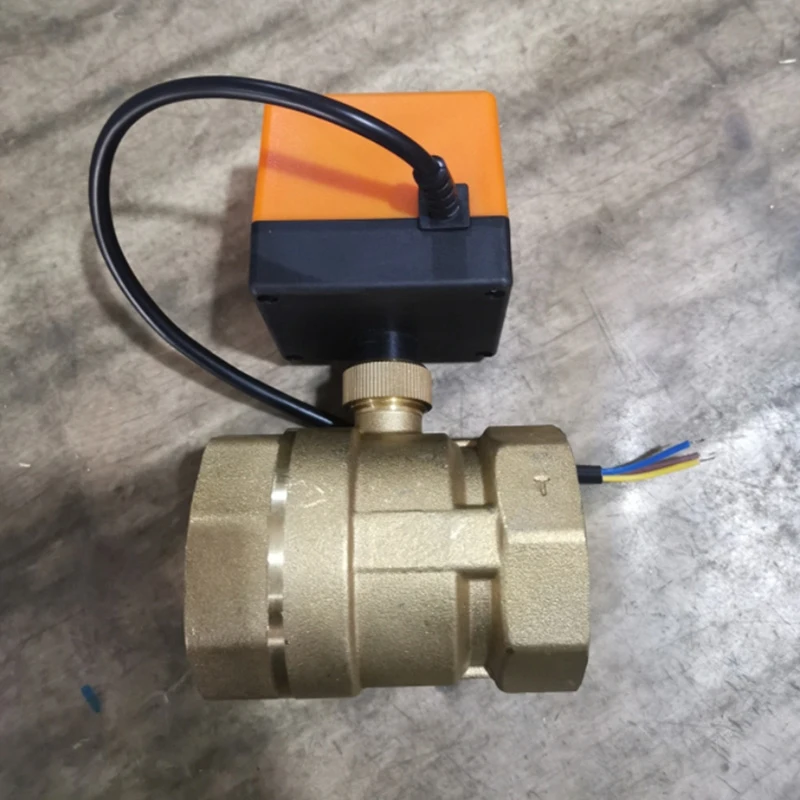 Лидер продаж Ac 220V G2 Dn50 2-полосная 3-жильный 2-точечный Управление латуневый Электрический моторизованный шаровой клапан