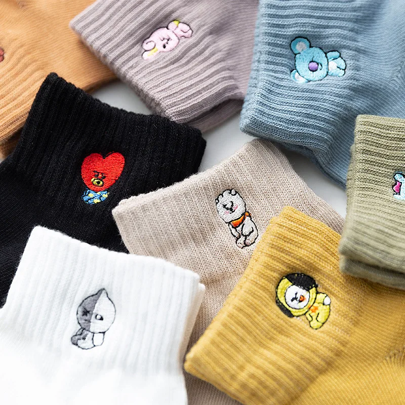 

Girl Socks Cotton Kawaii Cartoon Animal Print Cute Meias Funny Korean Style Women Combo Harajuku Funny Ankle Socks Size 35-40