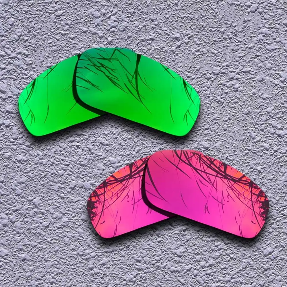 Green-Purple Red 2 Pairs Polarized Replacement Lenses for Oakley Monster Pup Sunglasses- Multiple Choices - Цвет линз: Green-Purple Red
