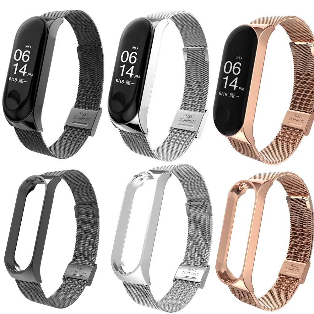 Браслет на запястье для Mi Band 4 и 3 металлический браслет смарт аксессуары Xiaomi mi Xiami