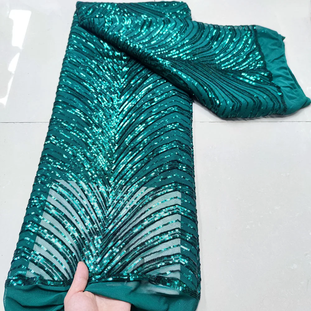 

French Tulle Lace Fabric 2021 High Quality For ASO EBI Embroidered African Net Lace Nigerian Fabrics With Sequins