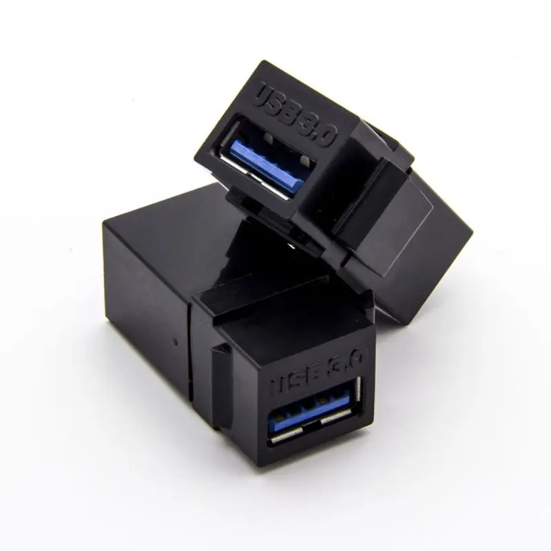 2PCS USB 3.0 A Female to A Female Extension Keystone Jack Coupler Connector Adapter Converter F3MA