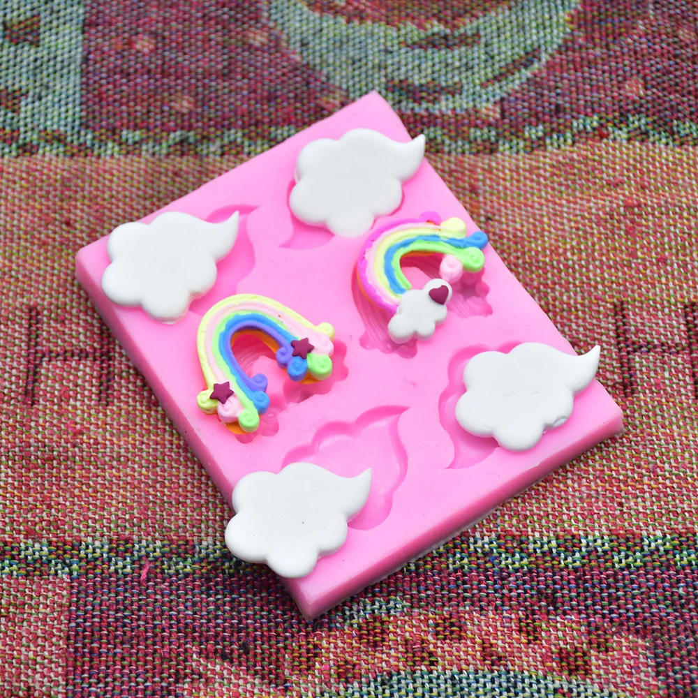 3D DIY силиконовые формы для выпечки торта облако Радуга форма помадка шоколадный торт украшение глина десерт выпечки Посуда Плесень инструмент
