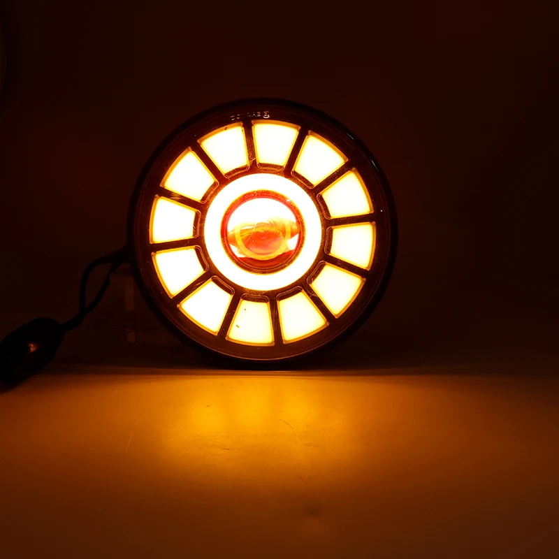 Модернизированный 7 дюймовый светодиодный фары 60 Вт LED DRL Включите Singal 12V 24V Hi/короче спереди и длиннее сзади) для Jeep Wrangler Lada Niva 4x4 внедорожные фары дальнего света