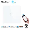 Minitiger EU/UK WIFI Smart Touch Switch APP Wireless Remote Light Wall Switch Crystal Glass Panel Work With Alexa / Google Home ► Photo 1/5