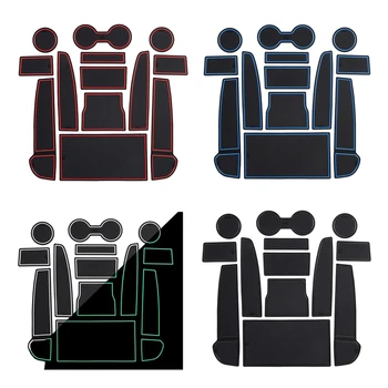 

Custom Fit Cup Door Center Console Liner Accessories for Tesla Model 3 2017 2018 2019 13 PC Set