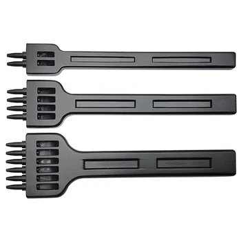 

Alloy Steel DIY Leather Tool 4Mm Set Row Punch / Belt Punch Round Punch / Diamond Hand Punch Leather Stitching Punching Tool
