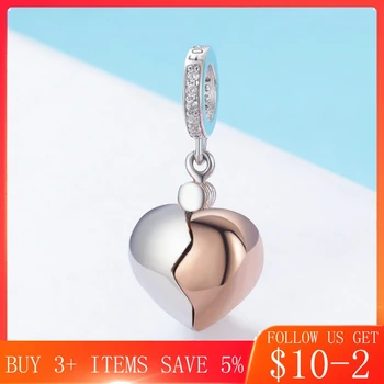 

CodeMonkey 100% 925 Sterling Silver Key Of Heart Open & Close Charms Beads Fit Original Design Bracelets DIY Jewelry C844