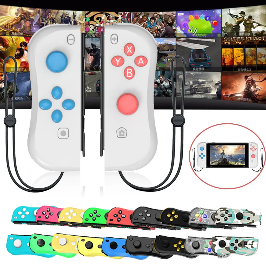 Пара беспроводных Bluetooth утешителей ДЛЯ NS Switch JoyCon контроллер левый и правый замена джойстика игровая ручка